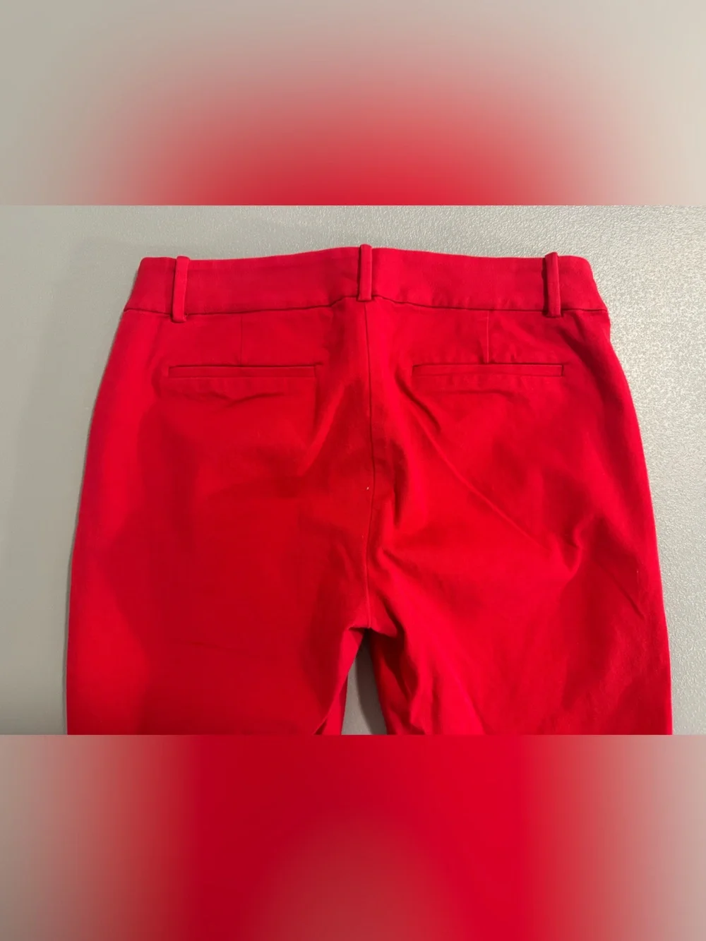J. Crew Mercantile Red Cotton Slim Fit Dress Pants Size 8 - Picture 5 of 10